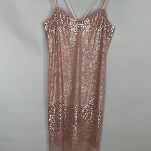 White House Black Market Pink Sequin Dress NEW WITH TAGS Size XXS
